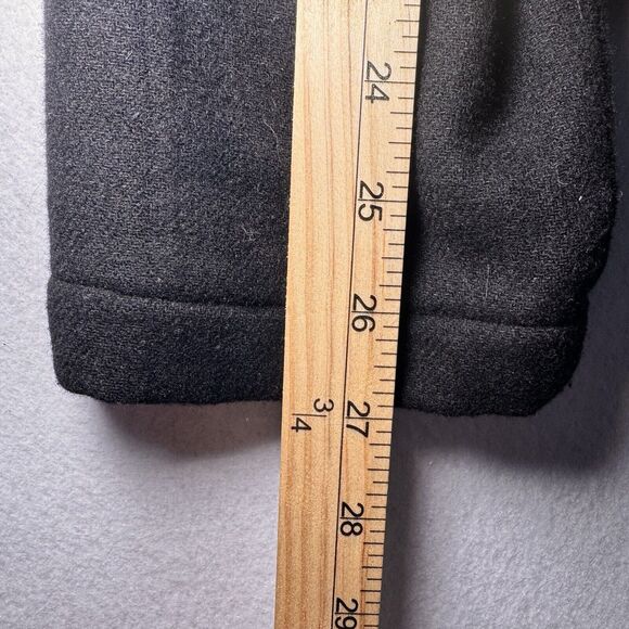 Covet Handcrafted Redemption Black Wool Blend Double Breasted Button Coat Jacket - Picture 11 of 14